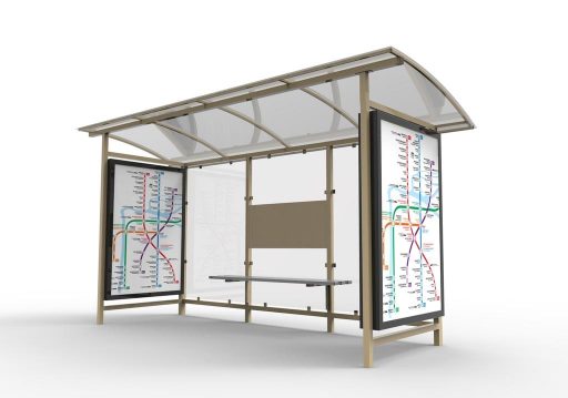 Остановочный павильон AA-1002M 3000 х1800 х2500 полимерное бетонирование
						 (Н.Новгород)